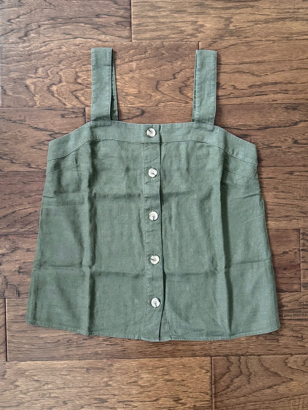 NWOT J. Crew Factory Olive Green Button-Front Line Tank Size XS